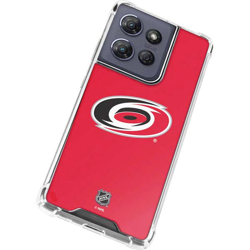 NHL Carolina Hurricanes Solid Background Moto G Power 5G (2025) Clear Case
