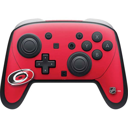NHL Carolina Hurricanes Solid Background Nintendo Skins