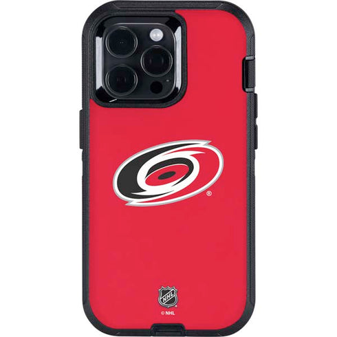 NHL Carolina Hurricanes Solid Background Otterbox Defender iPhone Skin