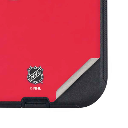 NHL Carolina Hurricanes Solid Background Otterbox Defender iPhone Skin