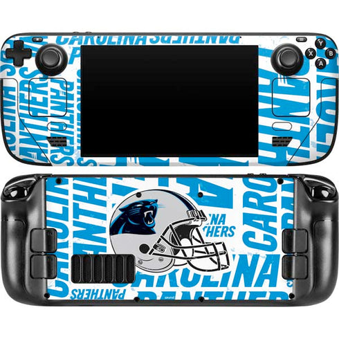 NFL Carolina Panthers - Blast Steam Deck Handheld Gaming Computer OLED Skin