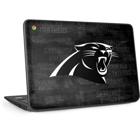 NFL Carolina Panthers Black & White HP Chromebook Skin