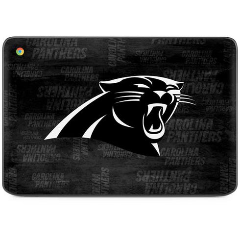 NFL Carolina Panthers Black & White HP Chromebook Skin