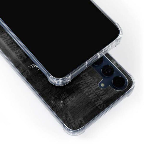 NFL Carolina Panthers Black & White Galaxy A55 5G Clear Case