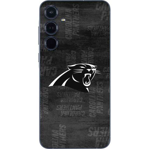 NFL Carolina Panthers Black & White Galaxy A55 5G Skin