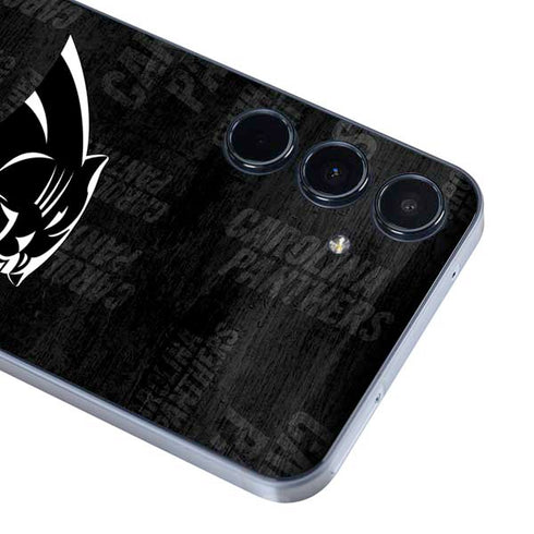 NFL Carolina Panthers Black & White Galaxy A55 5G Skin