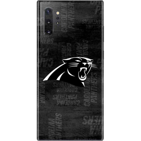 NFL Carolina Panthers Black & White Galaxy Note 10 Plus Skin