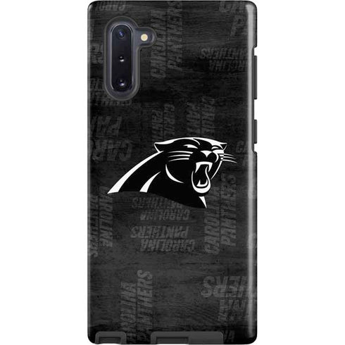NFL Carolina Panthers Black & White Galaxy Cases