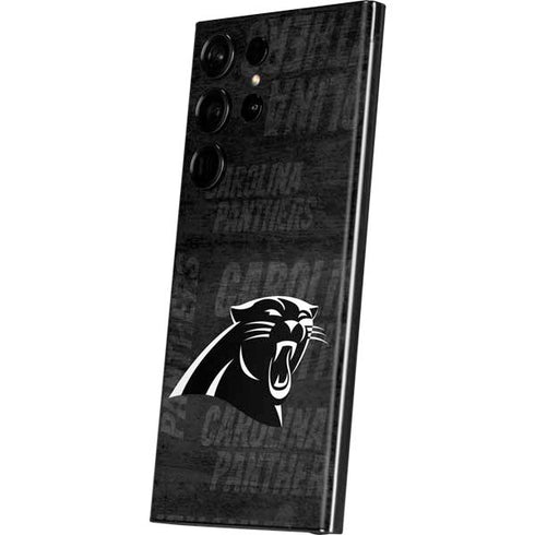 NFL Carolina Panthers Black & White Galaxy Skins