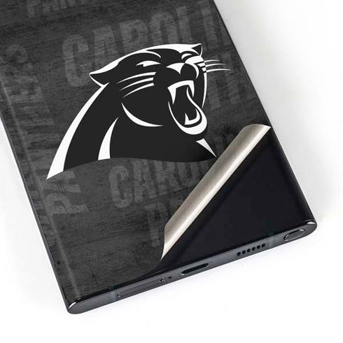 NFL Carolina Panthers Black & White Galaxy Skins