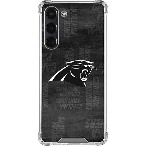 NFL Carolina Panthers Black & White Galaxy S24 FE Clear Case