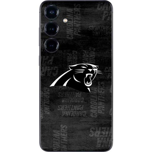 NFL Carolina Panthers Black & White Galaxy S24 Plus Skin