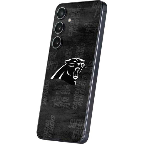 NFL Carolina Panthers Black & White Galaxy S25 Plus Skin