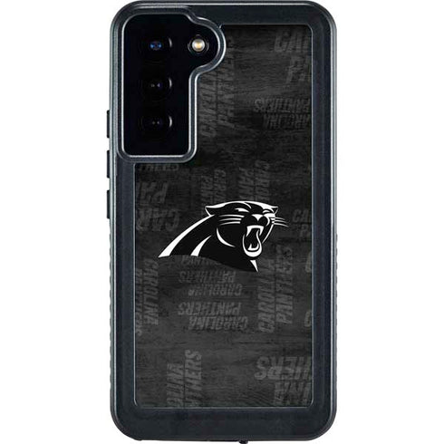 NFL Carolina Panthers Black & White Galaxy S24 Plus Waterproof Case
