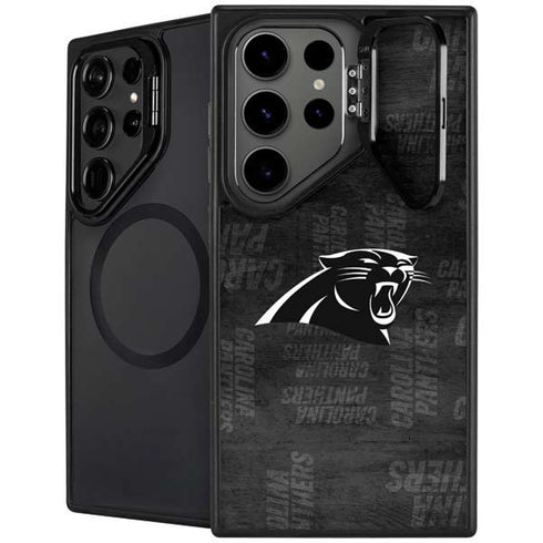 NFL Carolina Panthers Black & White Galaxy Cases