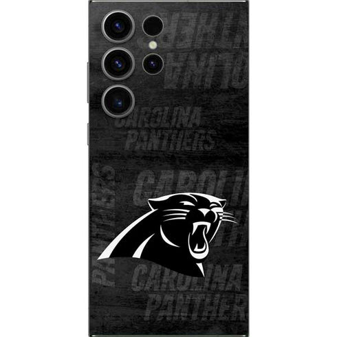 NFL Carolina Panthers Black & White Galaxy S24 Ultra Skin