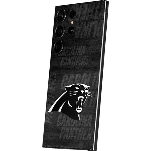 NFL Carolina Panthers Black & White Galaxy S25 Ultra Skin