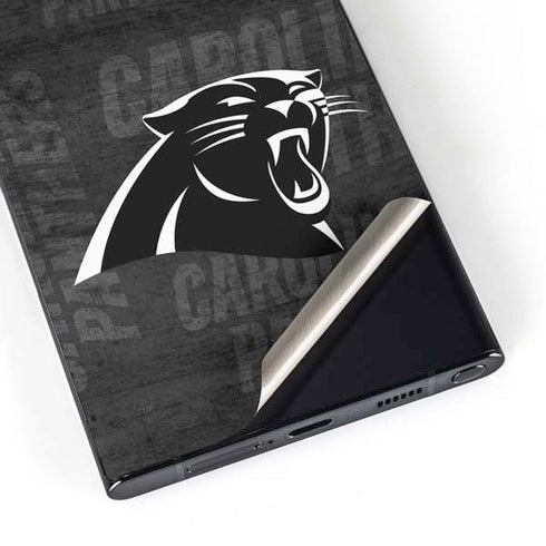 NFL Carolina Panthers Black & White Galaxy S25 Ultra Skin