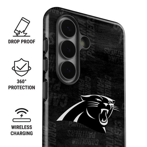 NFL Carolina Panthers Black & White Galaxy S26 Impact Case