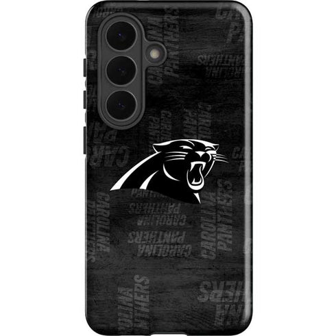 NFL Carolina Panthers Black & White Galaxy S26 Plus Impact Case