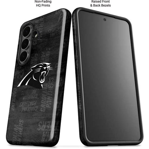 NFL Carolina Panthers Black & White Galaxy S26 Plus Impact Case