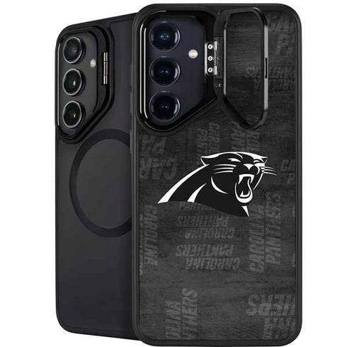 NFL Carolina Panthers Black & White Galaxy S26 Plus Kickstand Case