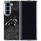 NFL Carolina Panthers Black & White Galaxy Z Fold5 5G Clear Case