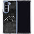 NFL Carolina Panthers Black & White Galaxy Z Fold5 5G Clear Case