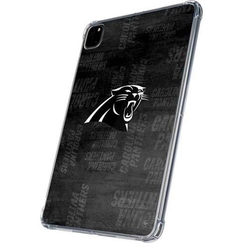 NFL Carolina Panthers Black & White iPad Pro 11in (2024) Clear Case