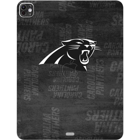 NFL Carolina Panthers Black & White iPad Pro 13in M4 (2024) Skin