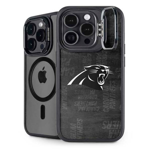 NFL Carolina Panthers Black & White iPhone 15 Pro Kickstand Case