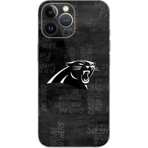 NFL Carolina Panthers Black & White iPhone 15 Pro Max Skin