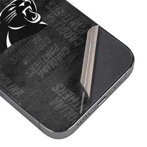 NFL Carolina Panthers Black & White iPhone 15 Pro Max Skin