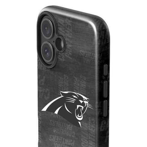 NFL Carolina Panthers Black & White iPhone 16 Impact Case