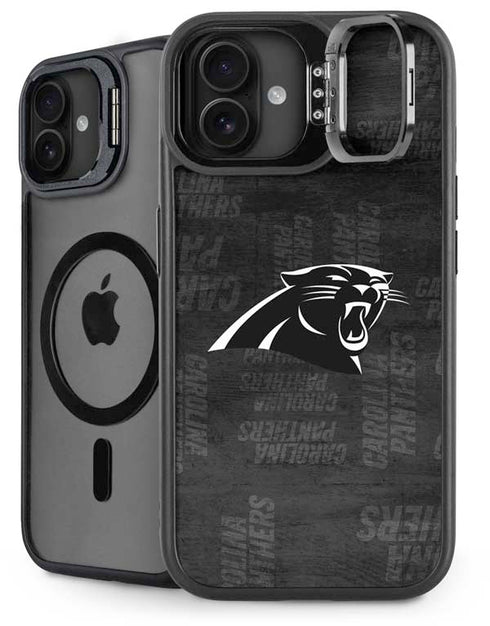 NFL Carolina Panthers Black & White iPhone 16 Plus Kickstand Case