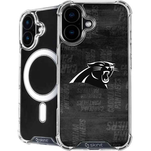 NFL Carolina Panthers Black & White iPhone 16 Plus MagSafe Case