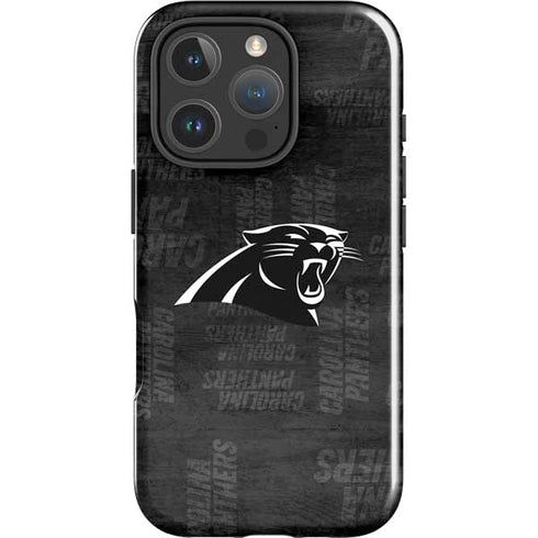 NFL Carolina Panthers Black & White iPhone 16 Pro Max Impact Case