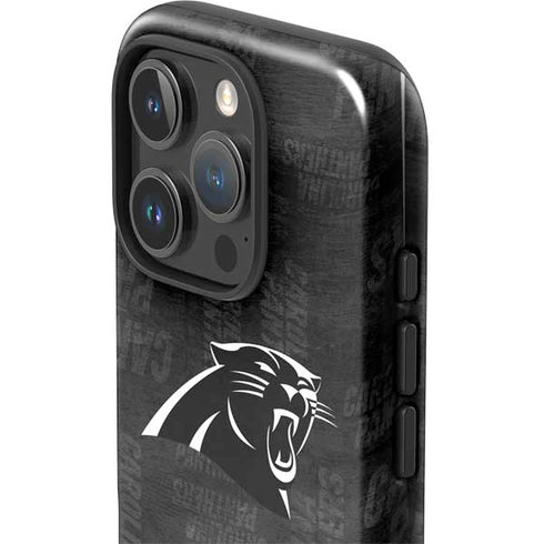 NFL Carolina Panthers Black & White iPhone 16 Pro Max Impact Case