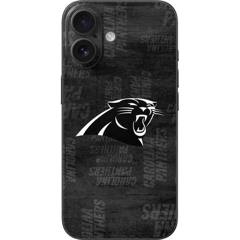 NFL Carolina Panthers Black & White iPhone 16 Skin