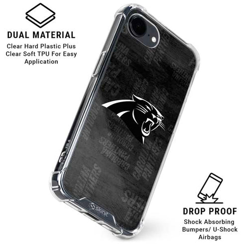 NFL Carolina Panthers Black & White iPhone 16e Clear Case