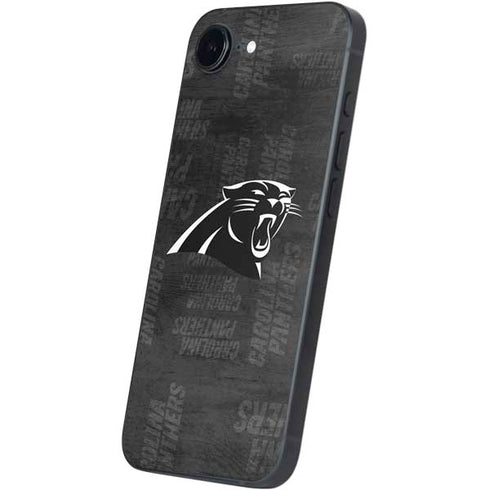 NFL Carolina Panthers Black & White iPhone 16e Skin