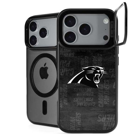 NFL Carolina Panthers Black & White iPhone 18 Pro Kickstand Case