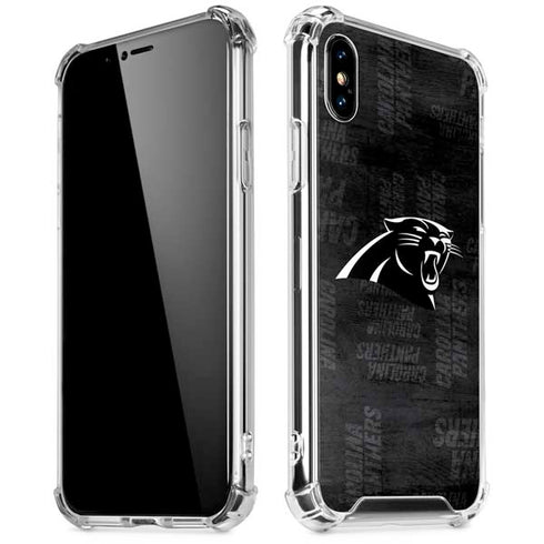 NFL Carolina Panthers Black & White iPhone X/XS Clear Case