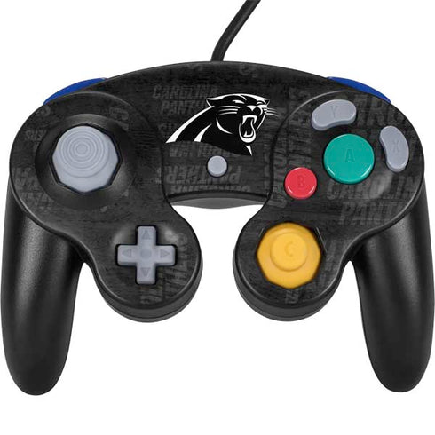 NFL Carolina Panthers Black & White Nintendo Skins