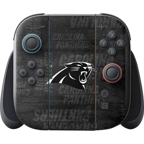 NFL Carolina Panthers Black & White Nintendo Switch 2 (2025) with Joy-Con Skin