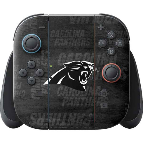 NFL Carolina Panthers Black & White Nintendo Switch 2 (2025) Joy-Con Controller Skin