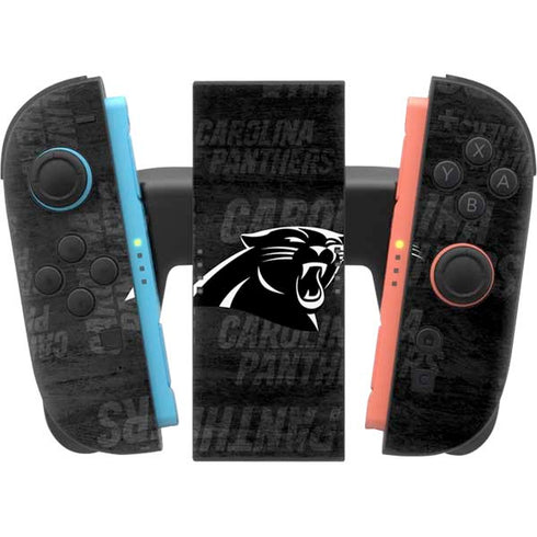 NFL Carolina Panthers Black & White Nintendo Switch 2 (2025) Joy-Con Controller Skin