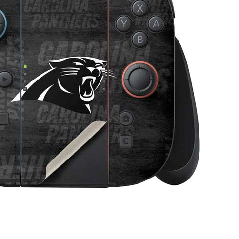 NFL Carolina Panthers Black & White Nintendo Switch 2 (2025) Joy-Con Controller Skin