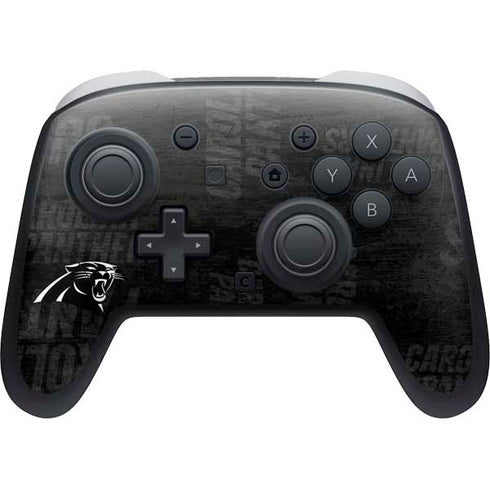 NFL Carolina Panthers Black & White Nintendo Skins