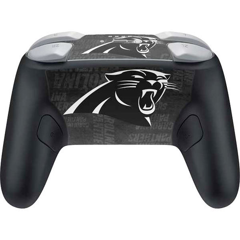 NFL Carolina Panthers Black & White Nintendo Switch 2 (2025) Pro Controller Skin